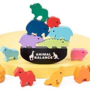 Wooden Animal Balance Game & Stacking Toy