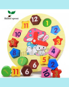 Wooden Shape Sorting Teaching Clock