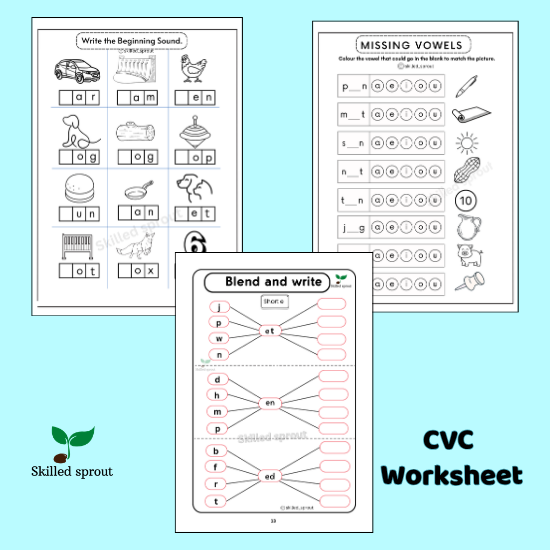 Phonics CVC Worksheets - Image 3