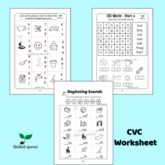 Phonics CVC Worksheets - Image 2